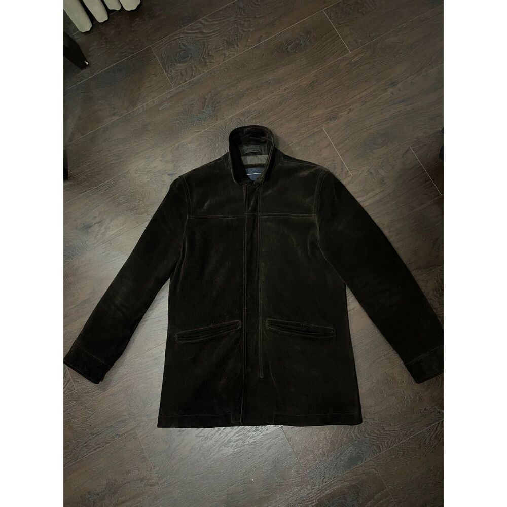 Banana Republic Soft Heavy Weight Chocolate Brown Suede Men's Leather Jacket